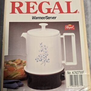 Vintage‎ Regal Poly Hot Pot 5 Cup Warmer Server K7427WF Made USA NEW In Box